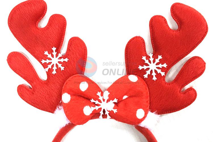 Fashion Red Bowknot Antler Hair Clasp For Christmas