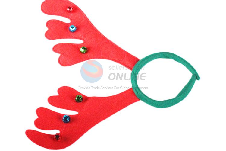 Top Quality Red Antler Hair Clasp With Colorful Bell