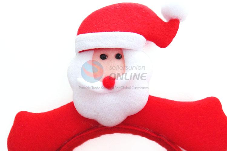 Custom Red Christmas Hair Clasp With Santa Claus