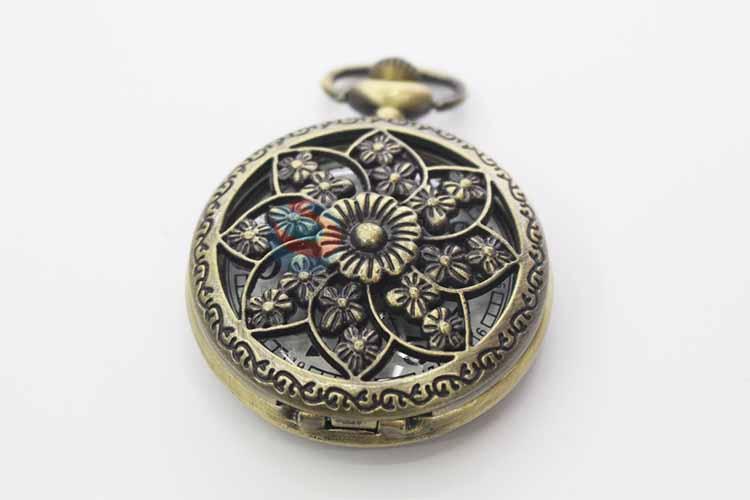 Quartz Movement Skeleton Pocket Watch