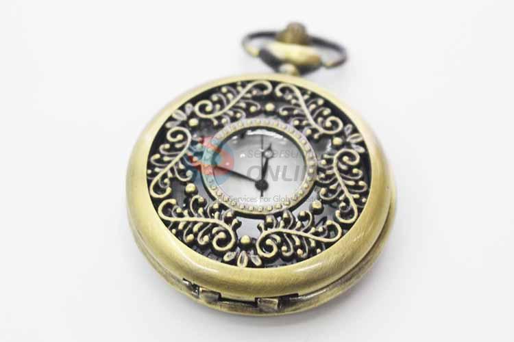 Quartz Movement Skeleton Pocket Watch