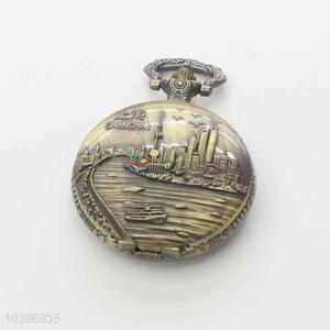 Quartz Movement Skeleton Pocket Watch