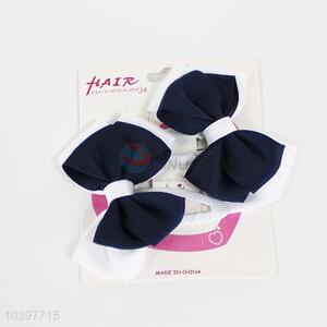 Hot sale polyester bowknot hairpin,6.5*7cm