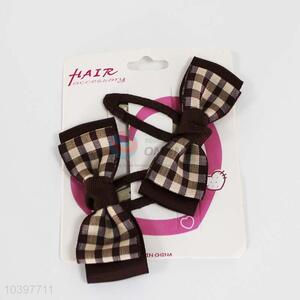 Hot sale grid bowknot hairpin,7*5cm