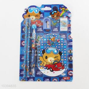 Cute wholesale 6pcs stationary set with pencil,earser