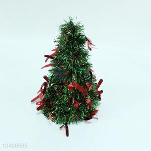 Plastic bubble silk mini tower christmas tree