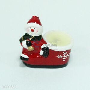 Cartoon Design Christmas Candle Porcelain Crafts