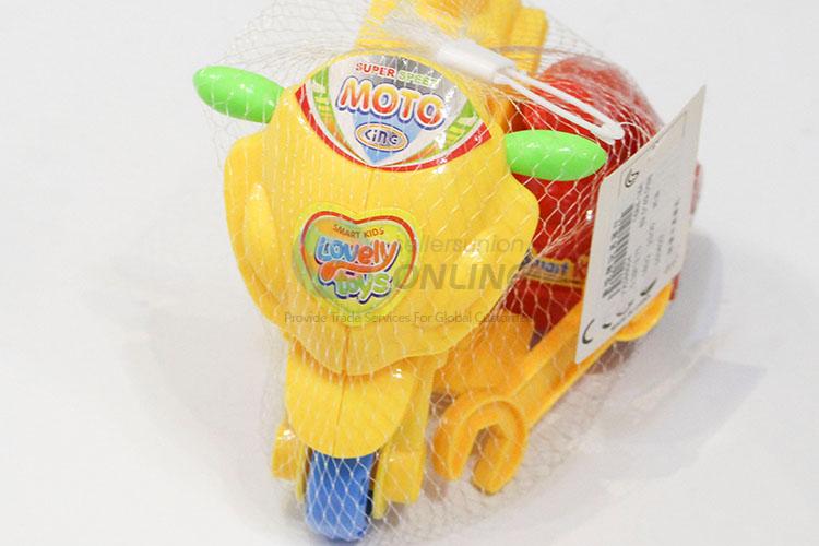 Cartoon DIY Motor Toy Plastic Mini motorcycle Assembly Toy for Kids