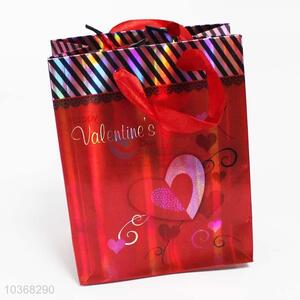 Good quality red paper gift bag,13*17*6cm