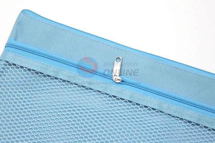 Modern Double Layer A4 Canvas Oxford Cloth Zipper Paper File Folder Book Pencil Pen Case Bag Waterproof File Document Bags