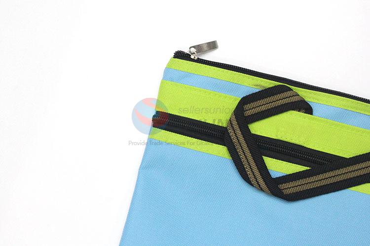 Wholesale high quality zipper document file folder bags, handle file bag organizer