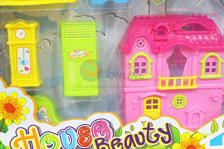 Popular Girl Plastic Villa Toy Furniture Set for Sale