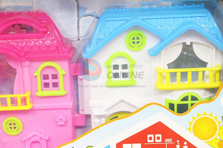 Popular Girl Plastic Villa Toy Furniture Set for Sale