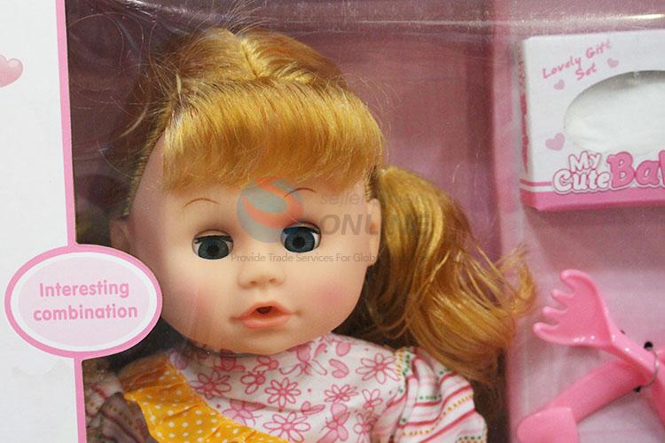 Latest Design Girls Pretend Play Take Care Baby Doll Lifelike Baby Toy