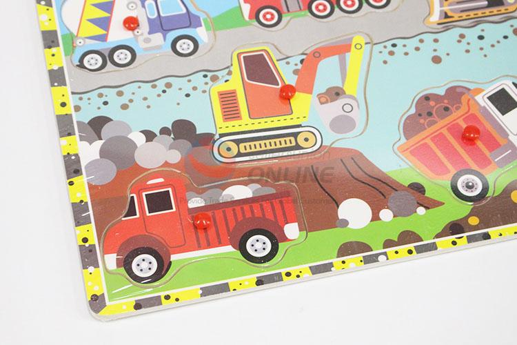 Wholesale Construction Vehicles Wooden Puzzles Set