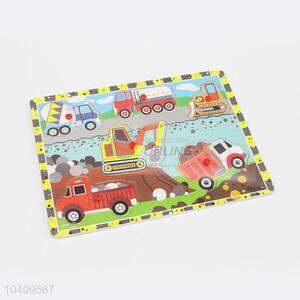 Wholesale Construction Vehicles Wooden Puzzles Set