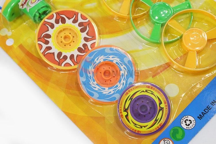 High Quality Kids Plastic Flash Space Gyro Spinning Top Peg-Top