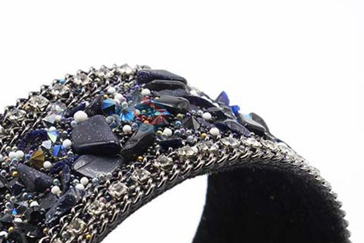 New Products Fashion Wide Crystal Leather Bracelet