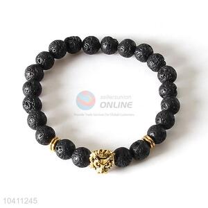 Hot Sale Gold Lion Head Jewelry Beads Natural Gemstone Bracelet