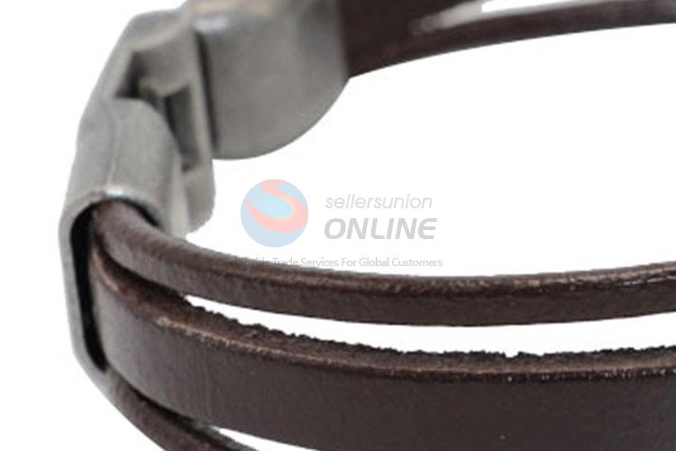 Best Quality Good Sale Mens Women Leather Bracelet  