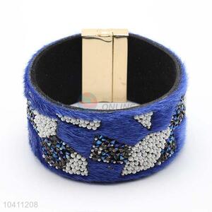 Best Selling Wide Leather Magnetic Clasp Bracelet