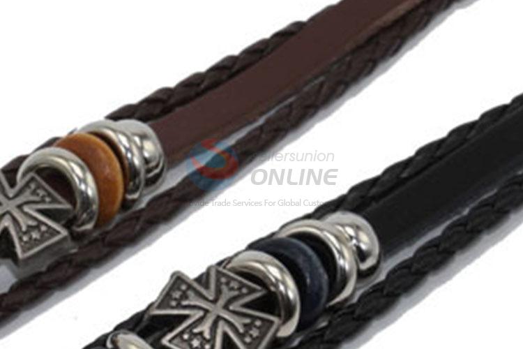 Wholesale China Supply Braided Leather Wristband