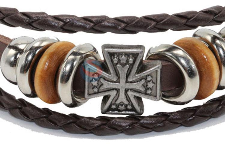 Wholesale China Supply Braided Leather Wristband