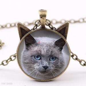 Cartoon Printing Cat Pattern Alloy Sweater Chain