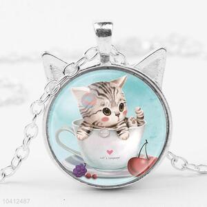 Cartoon Design Cat Pattern Alloy Sweater Chain