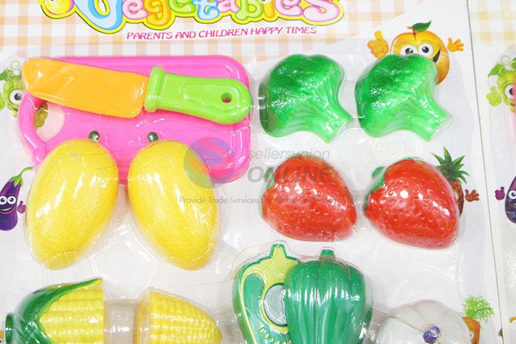 Promotional Gift Artificial Plastic Fruits and Vegetables Pretend Cutting Playing Games