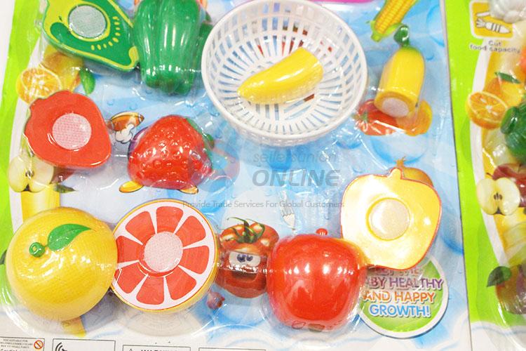 Latest Design Artificial Plastic Fruits and Vegetables Pretend Cutting Playing Games