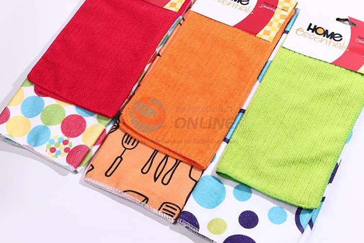 Hot selling dotted printed table cleaning towel kitchen cloth