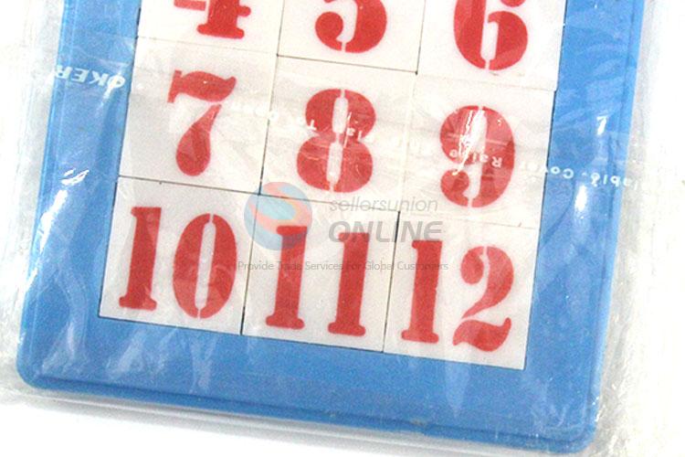 Fashion Style Plastic Number Puzzle for Nursery School Kids