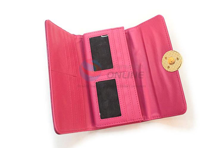 Bottom price good quality triple-folded women purse women pouch