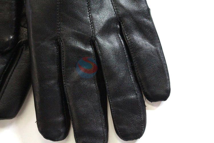 Factory sales touch screen men pu warm gloves