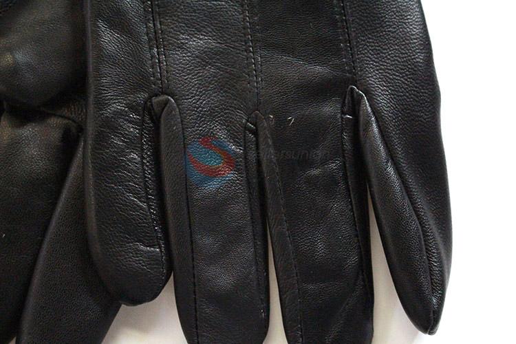 Popular design low price men genuine leater warm gloves