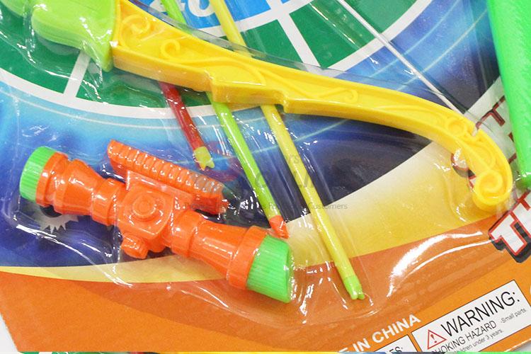 Plastic target dart board toy gun with bow and arrow