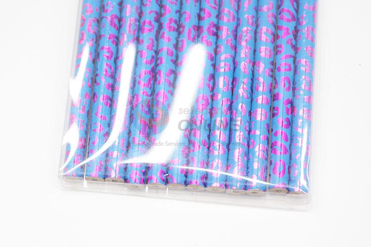 New Fashion Cute Purple Color 12Pcs/Set HB Writing Pencils