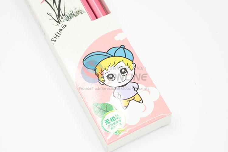 Nice Design Pink Color HB Writing Pencils For Girl