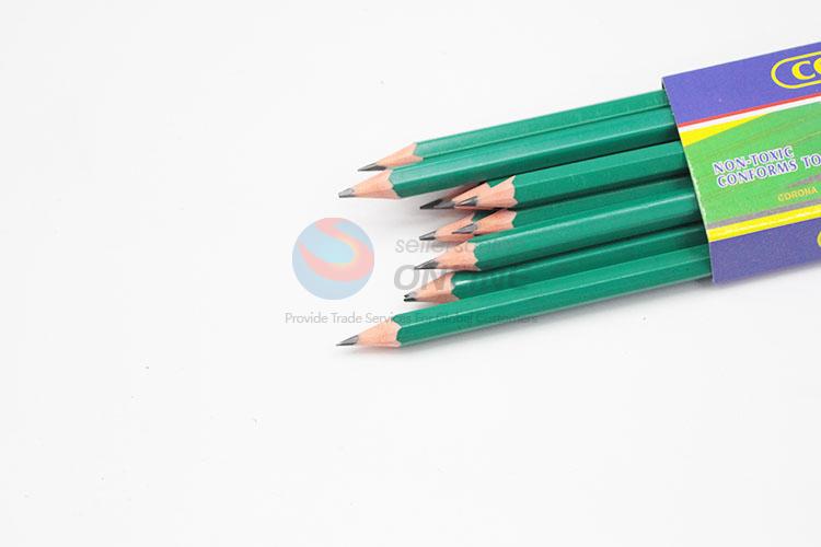 Hot-Selling Popular Green Color 2B Pencil With Eraser