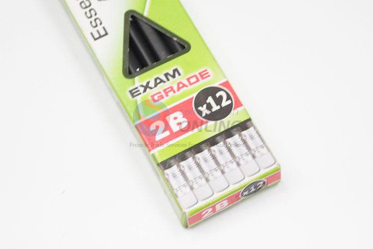 Top Selling 12 Pieces/Box 2B Non-Toxic Standard Pencils