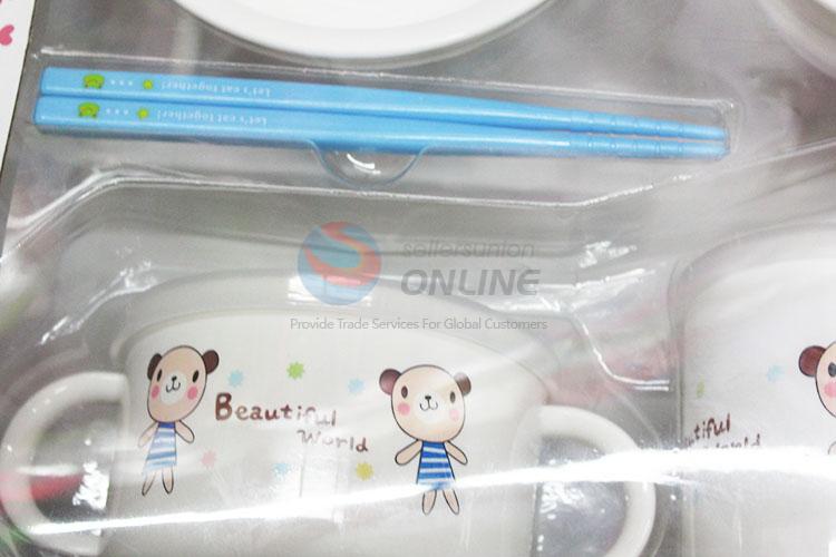 Hot Selling 6Pcs/Set Eco-friendly Children Portable PP Dinnerware