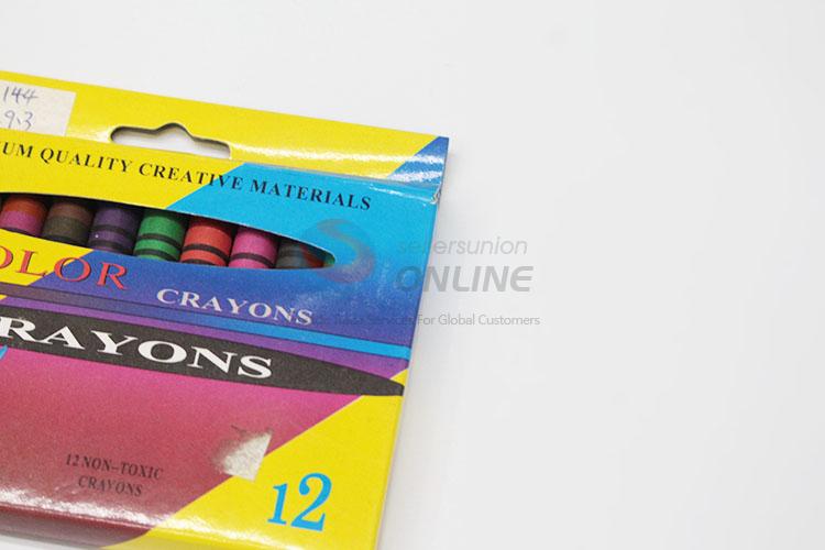 Thick Design Non Toxic 12 Colors Crayon