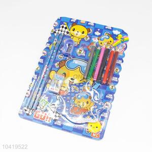 Blue Color Bear Pattern Stationery Set