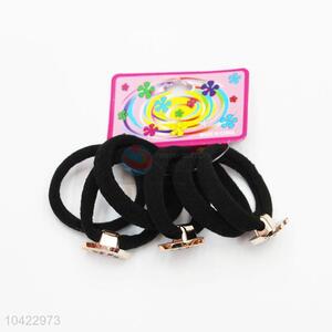 Top Quality Black Hair Rings Set