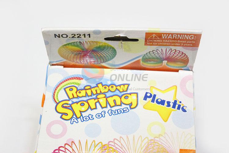 Wholesale Price Colorful Plastic Alinky Rainbow Spring for Kids