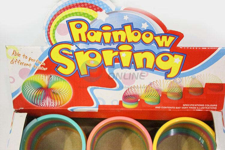 Best Sale 6pcs Magic Rainbow Coil Spring Slinky Colorful Novelties Educational Toy