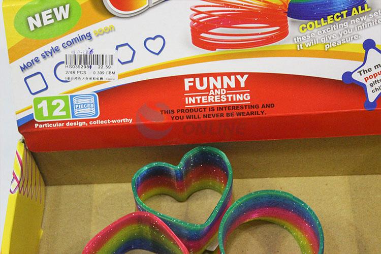 Hot Selling Colorful Plastic Alinky Rainbow Spring for Kids