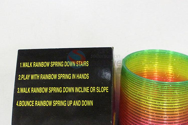 Fashion Style Colorful Plastic Alinky Rainbow Spring for Kids