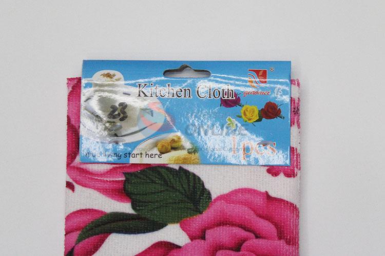 Flower patterns terry cloth kitchen towels wholesale